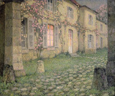 Rózsás ház alkonyatkor, 1928 körül alkotó: Henri Eugene Augustin Le Sidaner