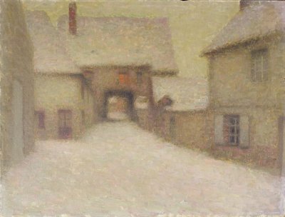 Snow, a régi falu, Gerberoy, 1902 alkotó: Henri Eugene Augustin Le Sidaner