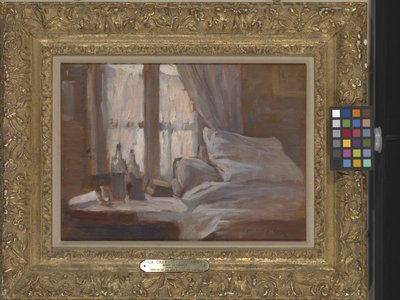A hálószoba (olaj, fa) alkotó: Henri Eugene Augustin Le Sidaner