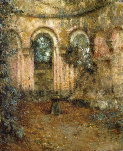 A kastély területe; Le Cour du Chateau alkotó: Henri Eugene Augustin Le Sidaner
