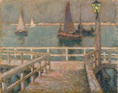 A móló (olaj) alkotó: Henri Eugene Augustin Le Sidaner
