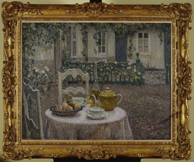 A rózsaszín terítő alkotó: Henri Eugene Augustin Le Sidaner