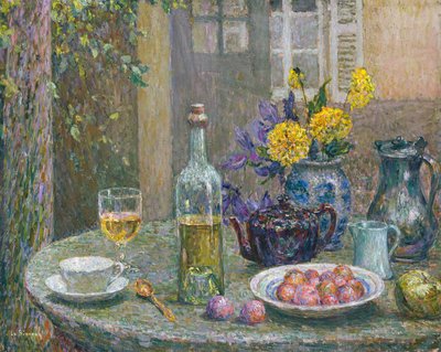 Sárga Dáliák; Les Dahlias Jaunes alkotó: Henri Eugene Augustin Le Sidaner
