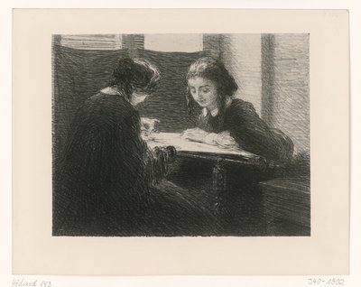 Matricázók. Két hölgy az asztalnál alkotó: Henri Fantin-Latour
