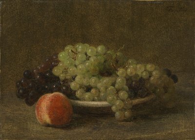 Csendélet szőlővel és őszibarackkal alkotó: Henri Fantin-Latour
