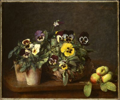 Csendélet árvácskákkal alkotó: Henri Fantin-Latour