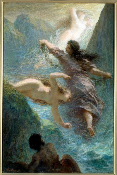 A rajnai lányok. Henri Fantin Latour pasztellje (Fantin-Latour alkotó: Ignace Henri Jean Fantin Latour