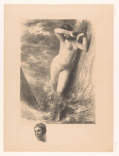 Androméda egy sziklához láncolva a vízben Androméd alkotó: Ignace Henri Jean Fantin Latour