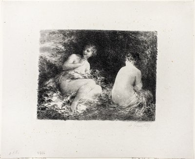 Fürdő nők, második közepes tányér alkotó: Ignace Henri Jean Fantin Latour