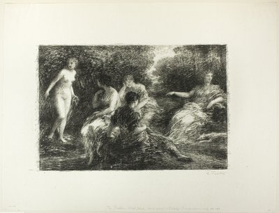 Fürdő nők, harmadik nagy tányér alkotó: Ignace Henri Jean Fantin Latour