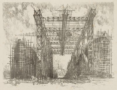 Angol háborús munka: The Gantry (A kereskedelmi hajógyár) alkotó: Ignace Henri Jean Fantin Latour