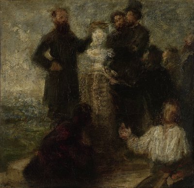 Vázlat a Delacroix tiszteletére alkotó: Ignace Henri Jean Fantin Latour