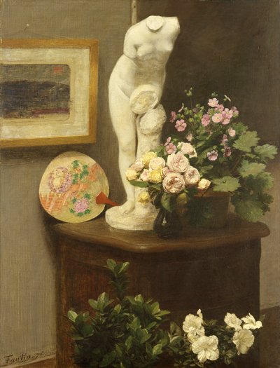 Virágok és egyéb tárgyak alkotó: Ignace Henri Jean Fantin Latour
