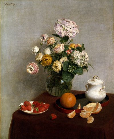 Virágok és gyümölcsök alkotó: Henri Fantin-Latour
