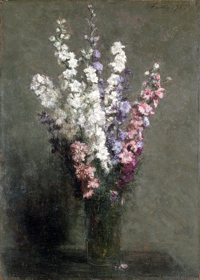 „Larkspurs”, 1871 alkotó: Ignace Henri Jean Fantin Latour