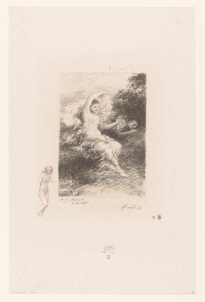 Lydé alvó szeretőjére vigyáz Lyde André Chénier versei (sorozat címe) Illustrations pour les Poésies d