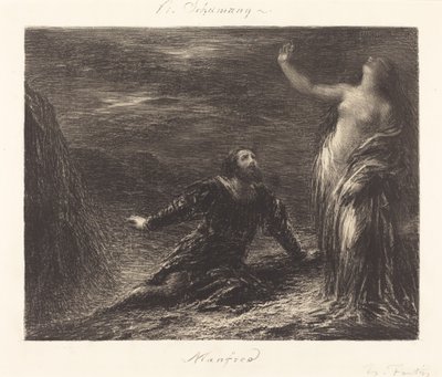 Manfred és Astarte (2. lemez) alkotó: Ignace Henri Jean Fantin Latour