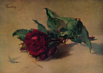 Vörös rózsa, 1864, 1938 alkotó: Ignace Henri Jean Fantin Latour