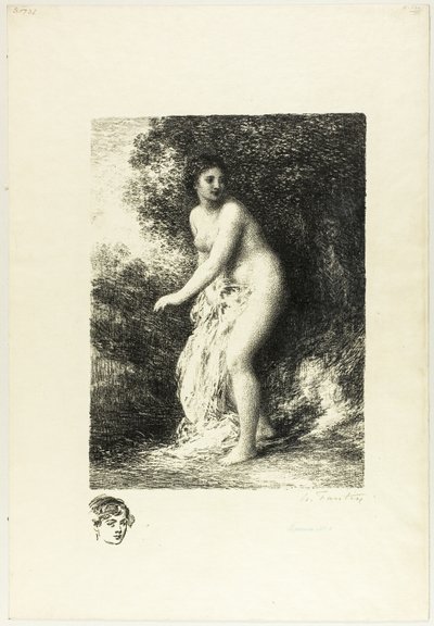 Álló fürdő, második tányér alkotó: Ignace Henri Jean Fantin Latour