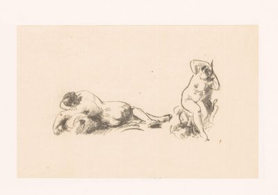 Tanulmányi lap két meztelen nővel alkotó: Ignace Henri Jean Fantin Latour