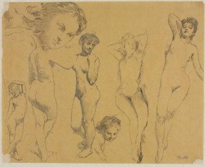 Tanulmányok női aktokról alkotó: Ignace Henri Jean Fantin Latour