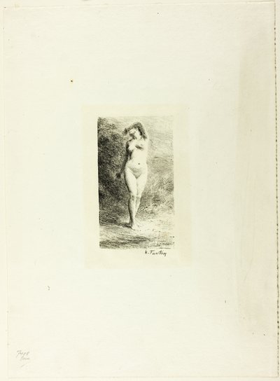 Tanulmány az álló nőről, elölről nézve alkotó: Ignace Henri Jean Fantin Latour
