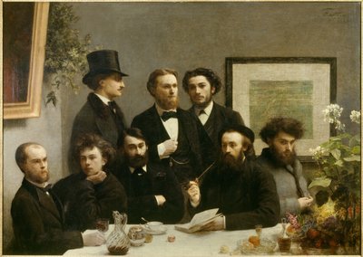 Asztalsarok Balról jobbra Paul Verlaine, Arthur Rimbaud, Elzear Bonnier, Leon Valade, Emile Blemont, Jean Aicart, Ernest d