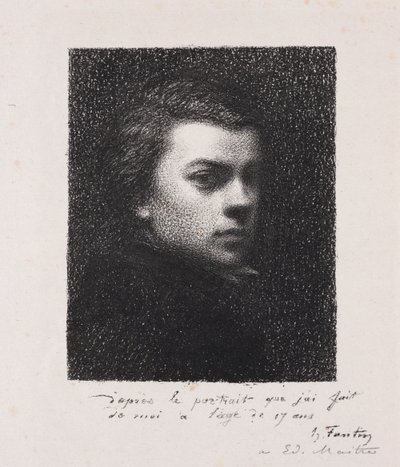 A művész 17 évesen alkotó: Ignace Henri Jean Fantin Latour