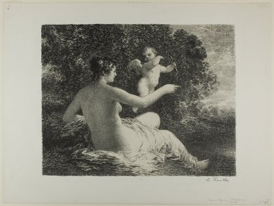 Vénusz és Ámor, nagy tányér alkotó: Ignace Henri Jean Fantin Latour