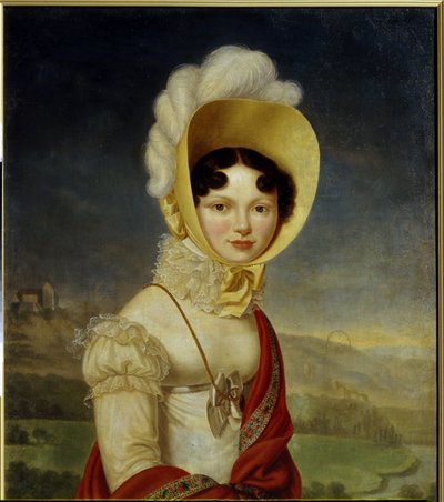 Katalin Pavlovna orosz nagyhercegnő (1788-1819). Henri Francois Riesener (1767-1828) festménye, olaj, vászon. francia művészet alkotó: Henri Francois Riesener