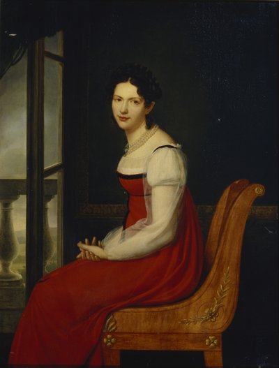 Varvara Szergejevna Dolgorukova hercegnő portréja 1793-1833, szül.: Gagarina, 1820 körül alkotó: Henri Françoiss Riesener