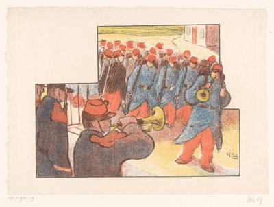 Katonai felvonulás A Théâtre Libre előadásai (sorozat címe) Les Programs du Théâtre Libre (sorozat címe) alkotó: Henri Gabriel Ibels