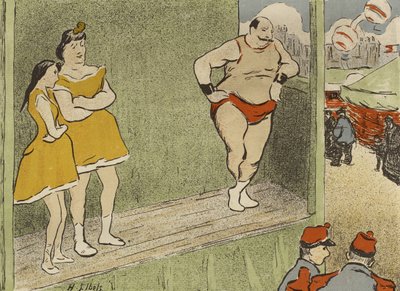 Program a Théâtre Libre Le Grappin és LAffranchie című produkciójához, 1892 alkotó: Henri Gabriel Ibels