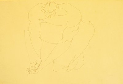 Meztelen férfi térdelő II alkotó: Henri Gaudier-Brzeska