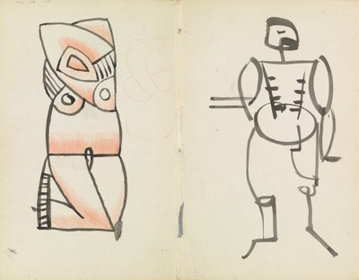 Guggoló nőstény és álló hím alkotó: Henri Gaudier-Brzeska