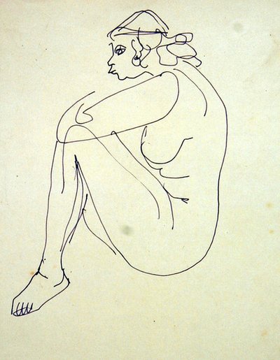 Női meztelenül ülő alkotó: Henri Gaudier-Brzeska