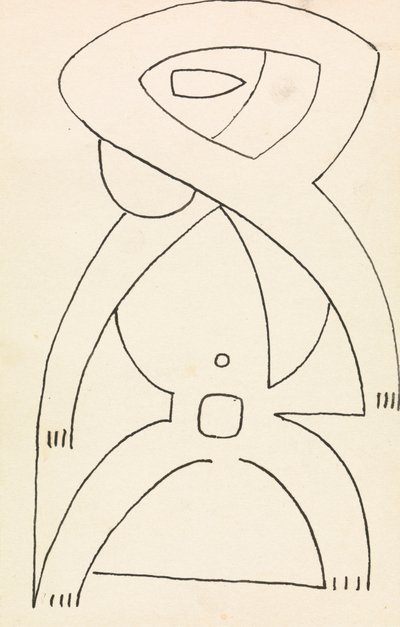 Ábratanulmány egy domborzati tervhez alkotó: Henri Gaudier-Brzeska