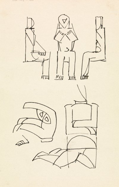 Öt ábra tanulmány alkotó: Henri Gaudier-Brzeska