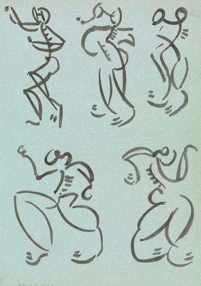 Öt tanulmány táncoló figurákról alkotó: Henri Gaudier-Brzeska