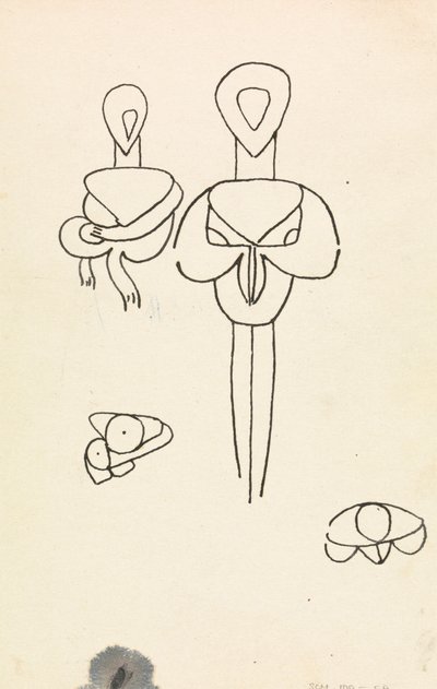 Négy tanulmány két figurális tervhez alkotó: Henri Gaudier-Brzeska