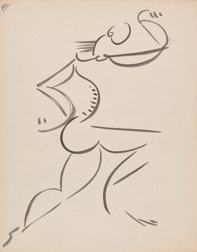 Férfi táncoló figura, profilban alkotó: Henri Gaudier-Brzeska