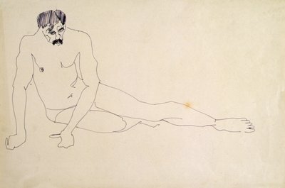 Férfi akt pihenés alkotó: Henri Gaudier-Brzeska