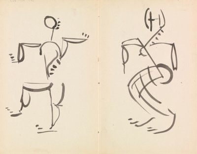 Férfi és női táncoló figurák alkotó: Henri Gaudier Brzeska