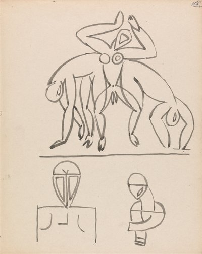 Kilenc ábra tanulmányok alkotó: Henri Gaudier-Brzeska