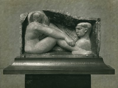 Odalisque (Férfi és Nő) 1912-13 (alabástrom) alkotó: Henri Gaudier-Brzeska