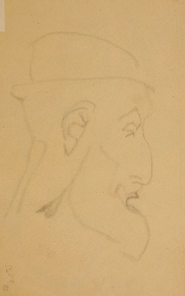 Egy öregember portréja, jobb oldali profil alkotó: Henri Gaudier-Brzeska