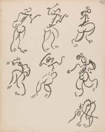 Hét táncoló figura, három regiszterben alkotó: Henri Gaudier Brzeska
