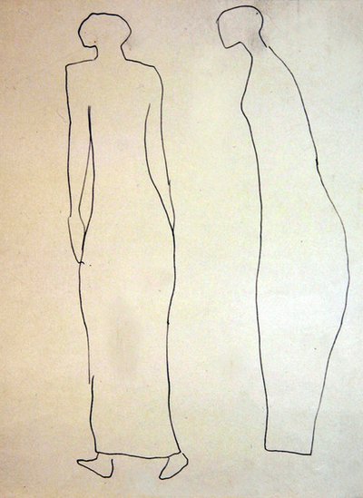 Sziluettek (Sétálók) alkotó: Henri Gaudier-Brzeska