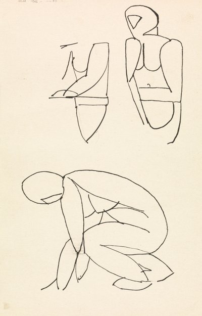 Három ábratanulmány alkotó: Henri Gaudier-Brzeska