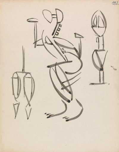 Három ábratanulmány alkotó: Henri Gaudier-Brzeska
